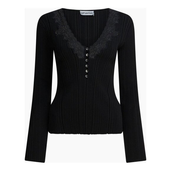 Self-Portrait Top With Lace Tag Size M Women